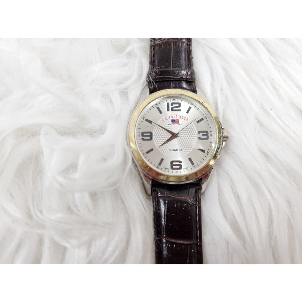 MEN'S US POLO ASSN ANALOG CLASSIC WATCH TUXEDO BAND ROUND DIAL US2033